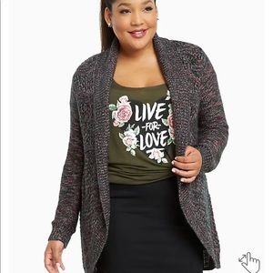 Torrid Marled Open Stitch Cardigan